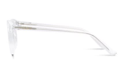 Quay Blueprint Clear, White glasses - Clear / White - Side View