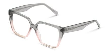 Diff Olive Gray, Pink glasses - Gray / Pink - Angle View