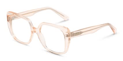 Diff Cecilia Pink, Clear glasses - Pink / Clear - Angle View