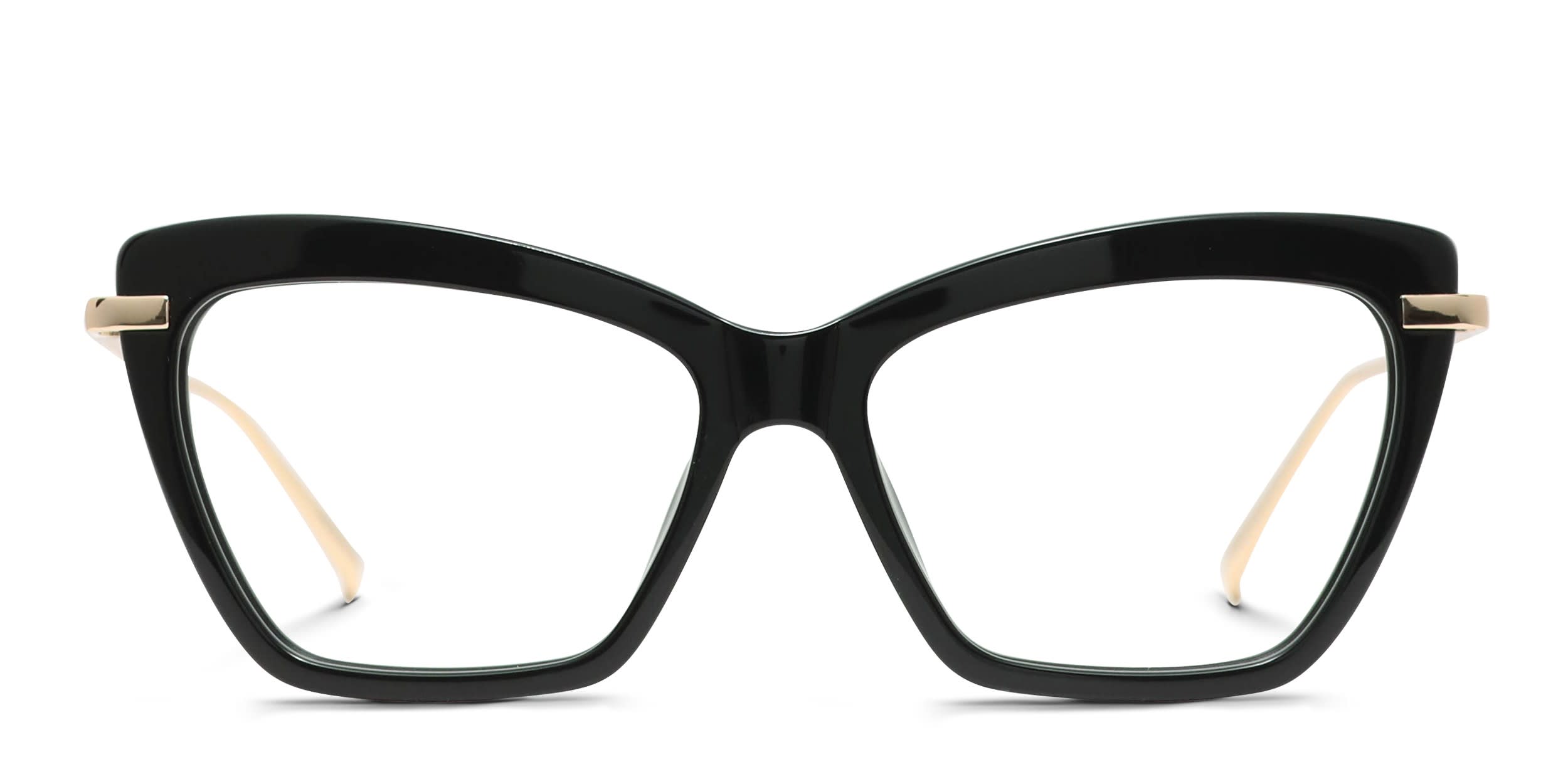 Diff Mila Shiny Black glasses - Shiny Black - Frontal View