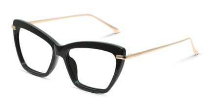 Diff Mila Shiny Black glasses - Shiny Black - Angle View