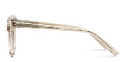 Diff Maisie Beige, Clear glasses - Beige / Clear - Side View