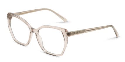 Diff Maisie Beige, Clear glasses - Beige / Clear - Angle View