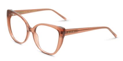 Diff Penelope Brown, Clear glasses - Brown / Clear - Angle View
