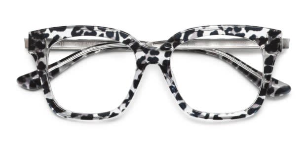 Diff Bella XS Tortoise, Black, Clear Prescription Eyeglasses