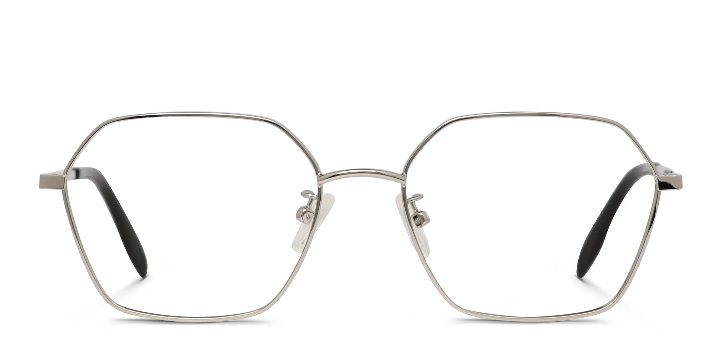 The Alexander McQueen AM0437O is a unique geometric frame