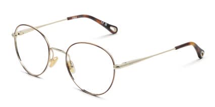 Chloe CH0021O Tortoise, Gold glasses - Tortoise / Gold - Angle View