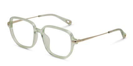 Chloe CH0218OA Green, Clear glasses - Green / Clear - Angle View