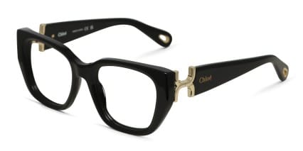 Chloe CH0238O Shiny Black glasses - Shiny Black - Angle View