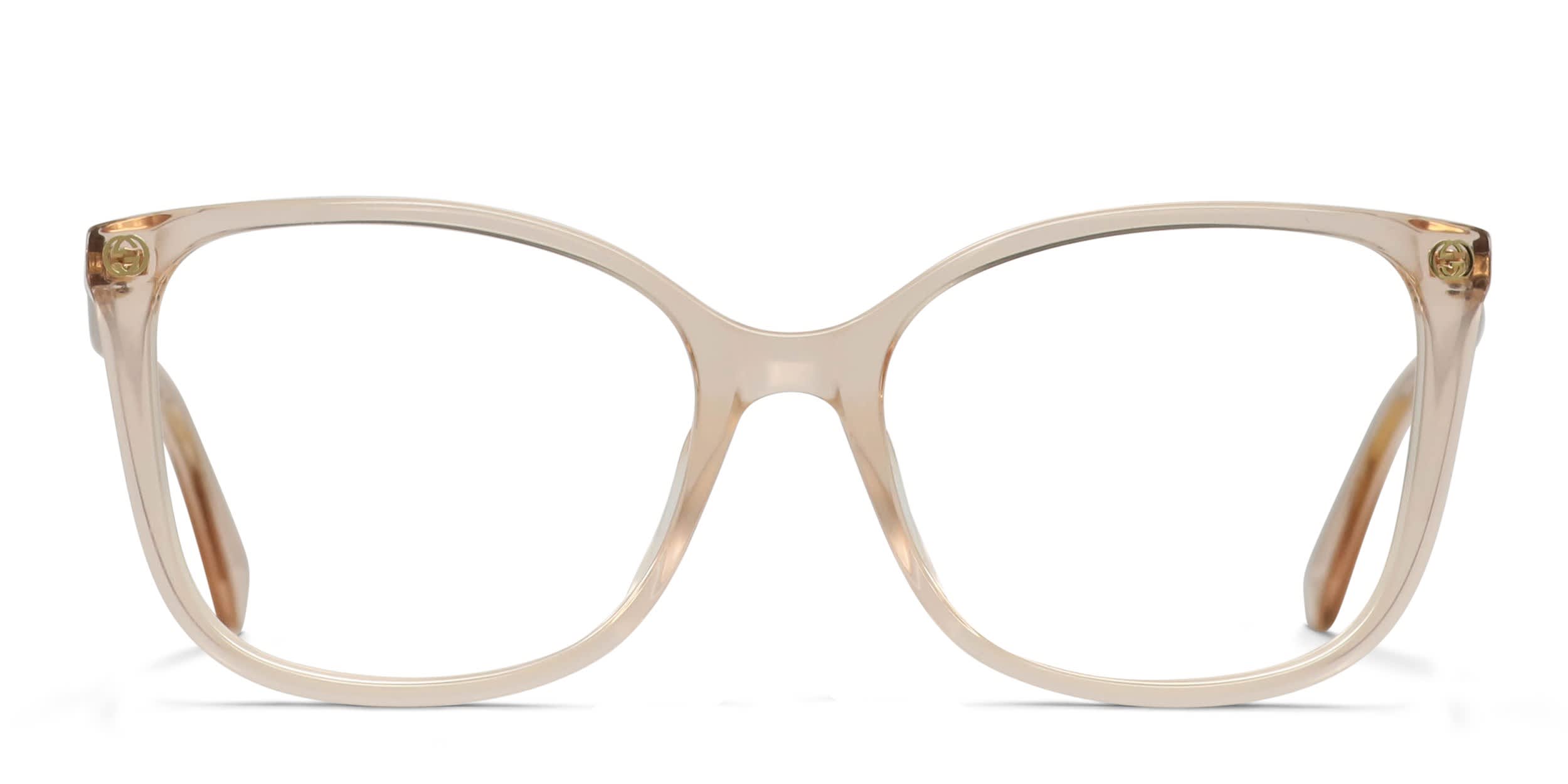 Gucci GG0026O Beige glasses - Beige - Frontal View