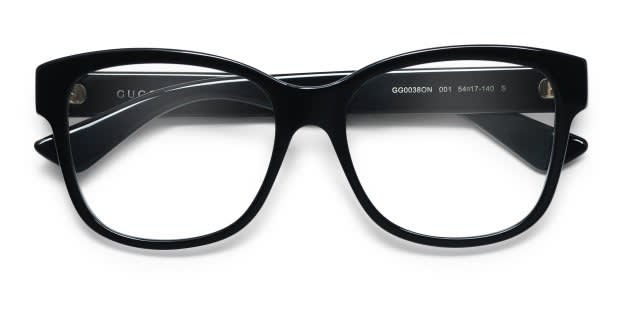 The Gucci GG0038ON is a stylish full-rim frame for women brimming