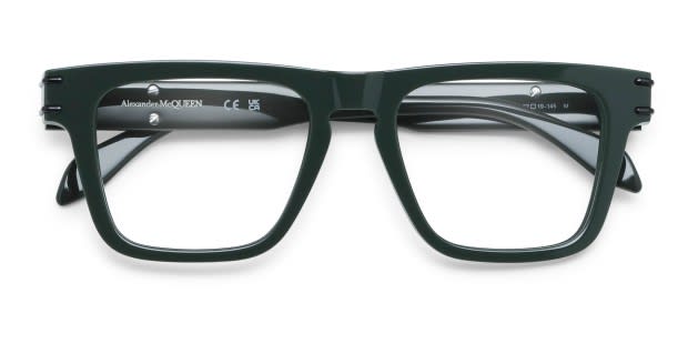ALEXANDER MCQUEEN スクエアフレムメカネ AM0476O 003 Alexander Mcqueen AM0476O Square Glasses | Fashion Eyewear US
