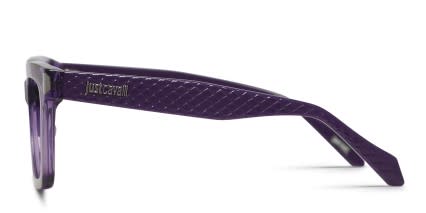 Just Cavalli VJC003V Purple, Clear glasses - Purple / Clear - Side View