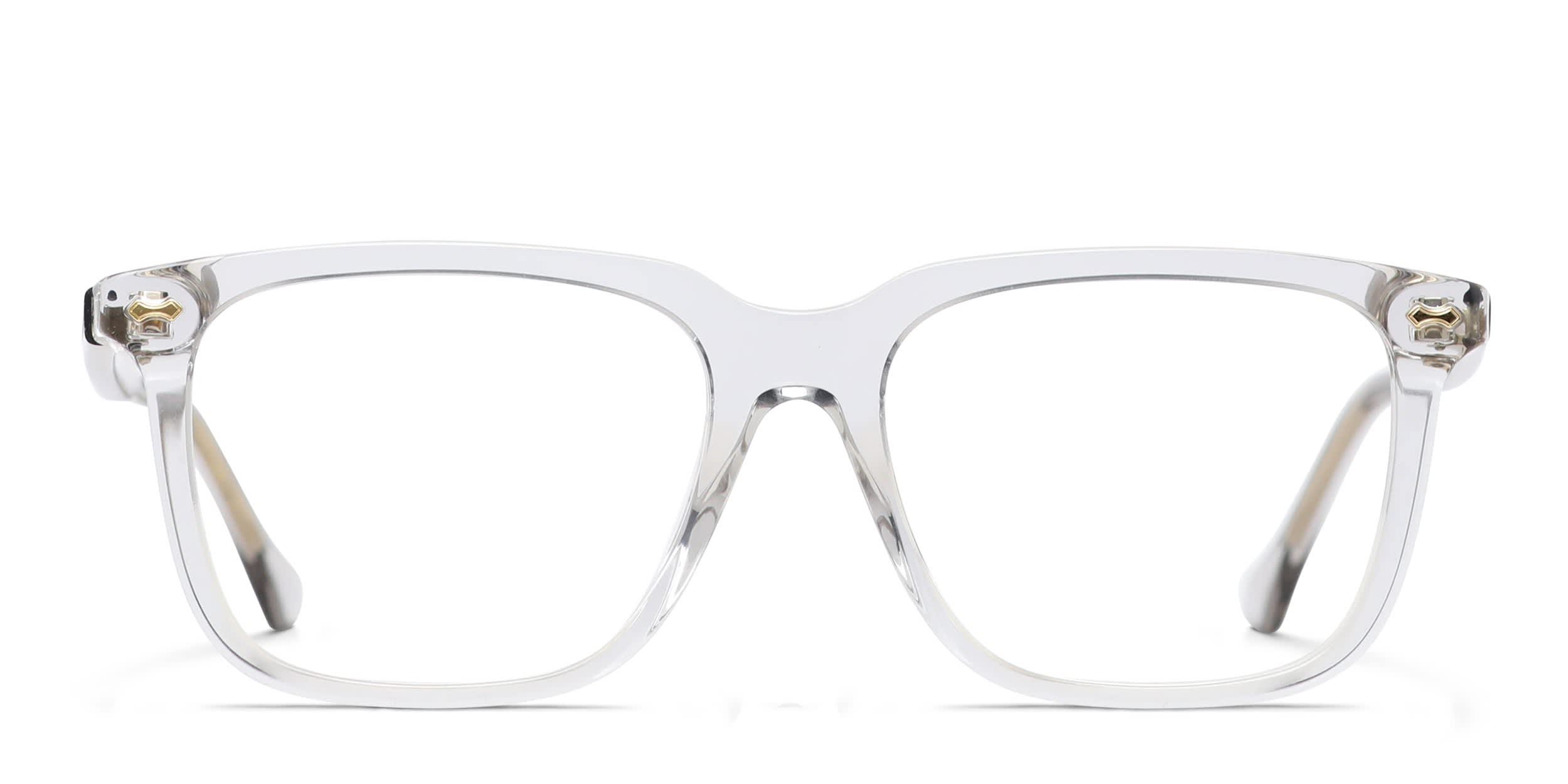 Gucci GG0737O Gray, Clear Prescription Eyeglasses