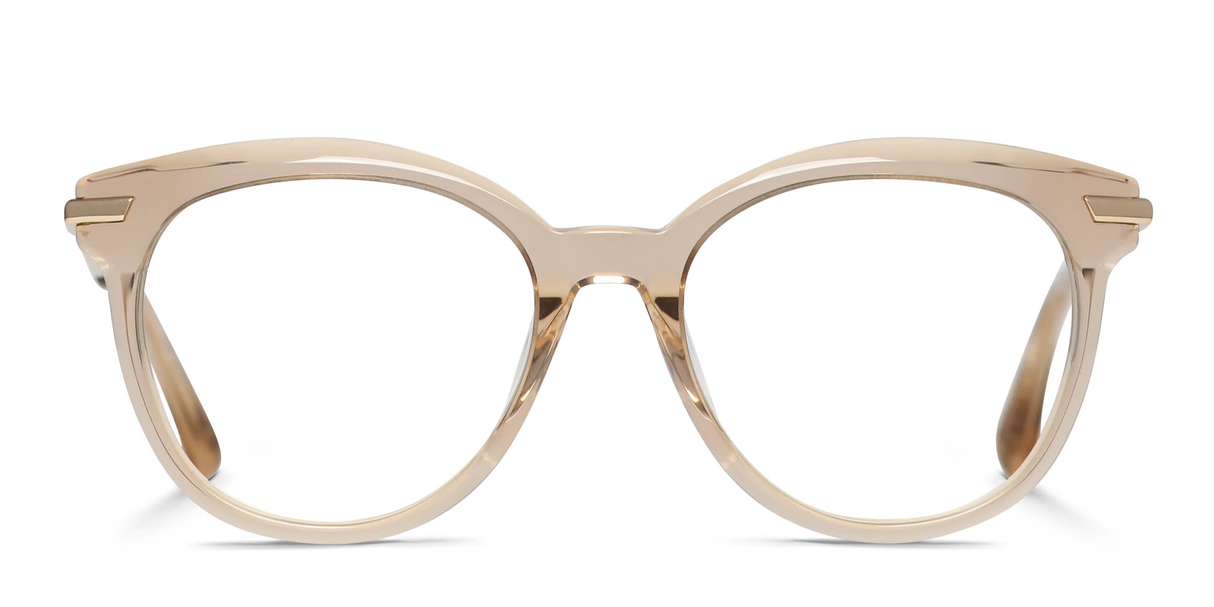 Quay Pencil Me In Beige glasses - Beige - Frontal View