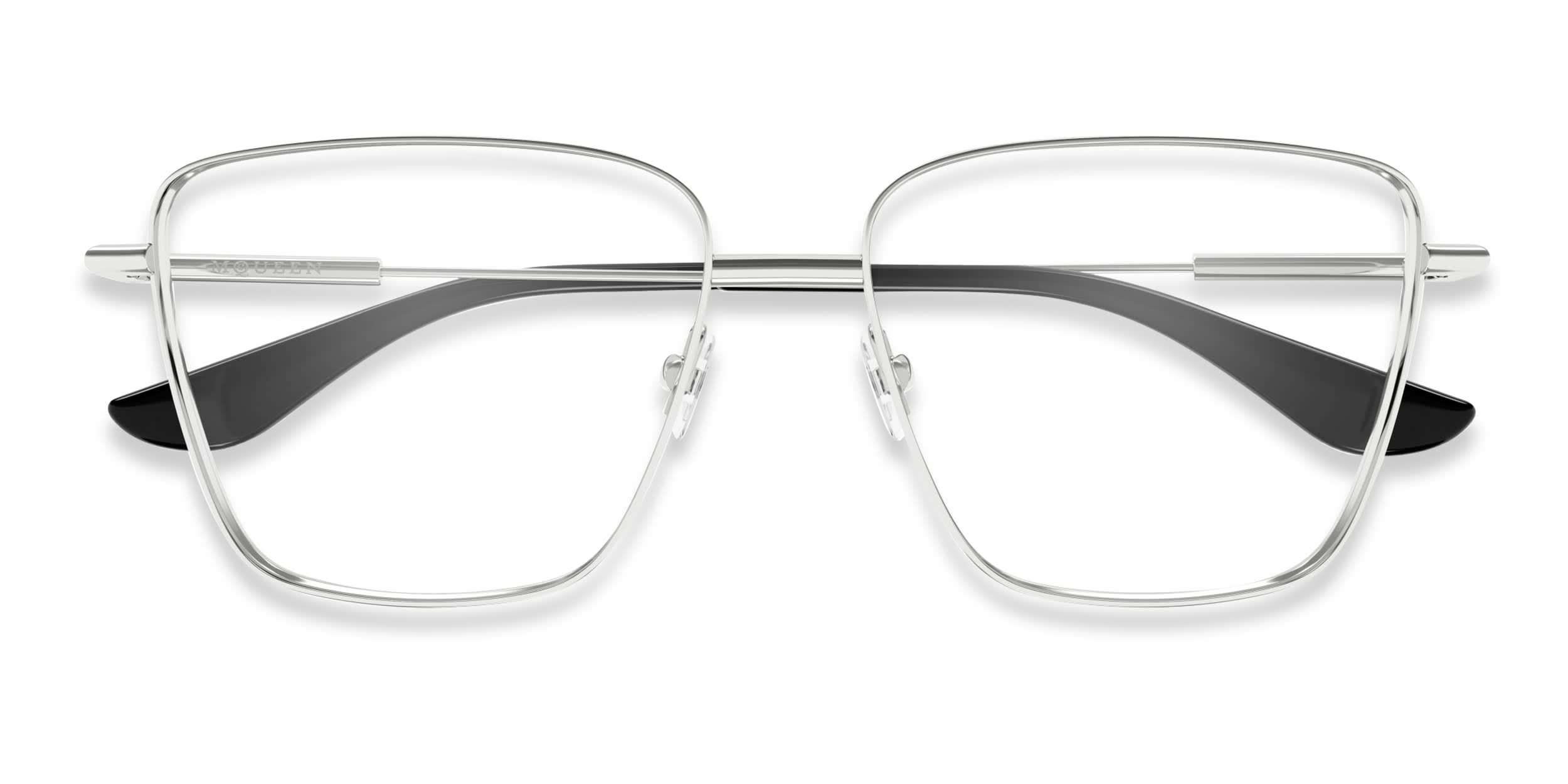 Alexander McQueen AM0503O Silver glasses - Silver - Frontal View