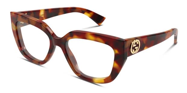 GUCCI レディース　メガネ　イタリア 製 Gucci Gg1547s Black Female Rectangle Sunglasses | Eyewear Index