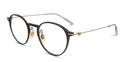 Mont Blanc MB0357O Black, Gold glasses - Black / Gold - Angle View