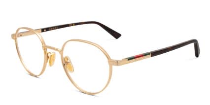 Gucci GG1963O Gold glasses - Gold - Angle View