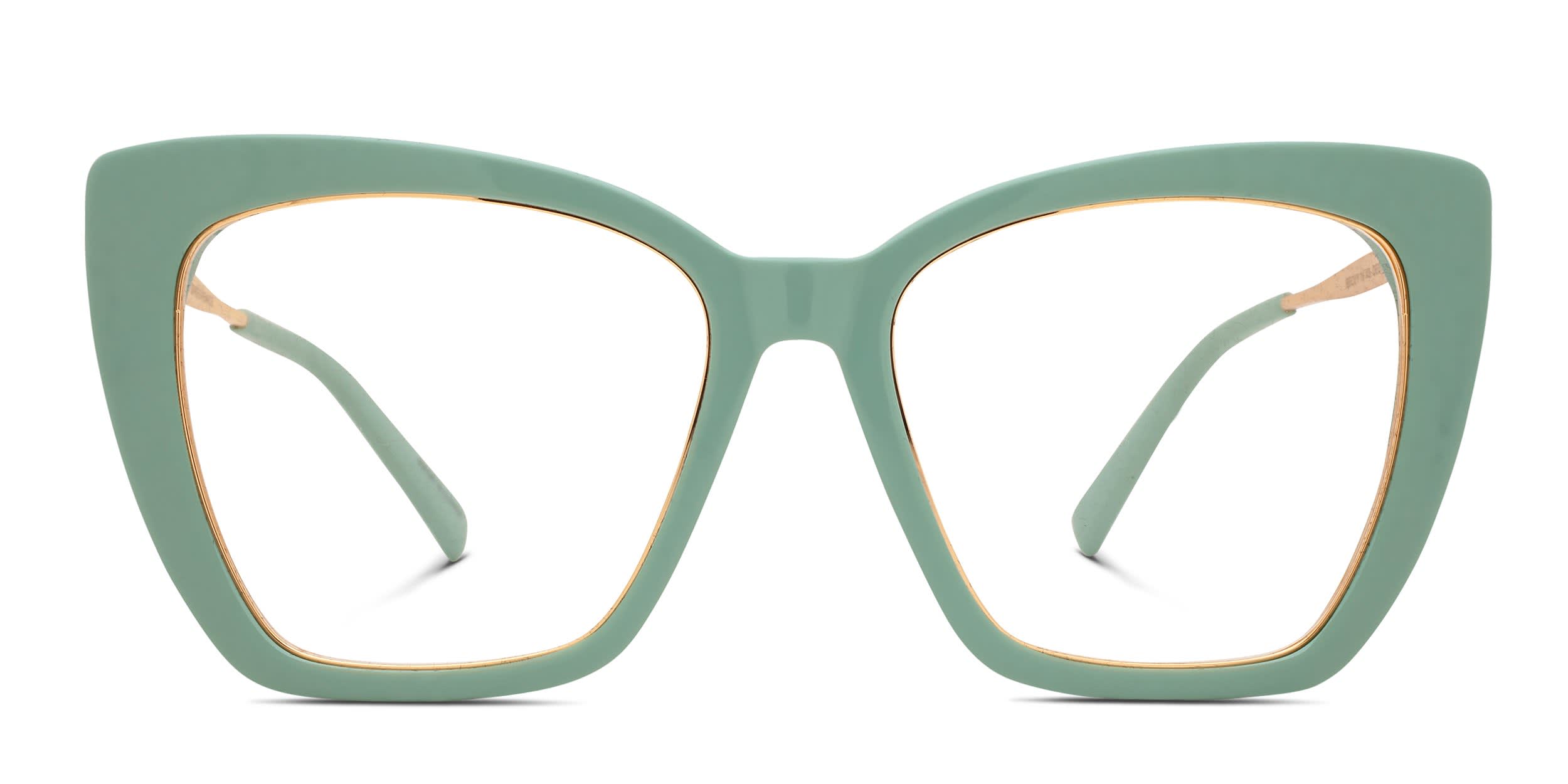 Diff Becky IV XS Green, Gold glasses - Green / Gold - Frontal View