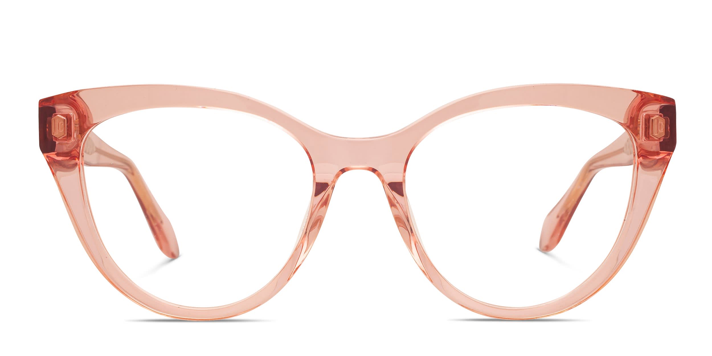 Just Cavalli VJC001 Pink, Clear glasses - Pink / Clear - Frontal View