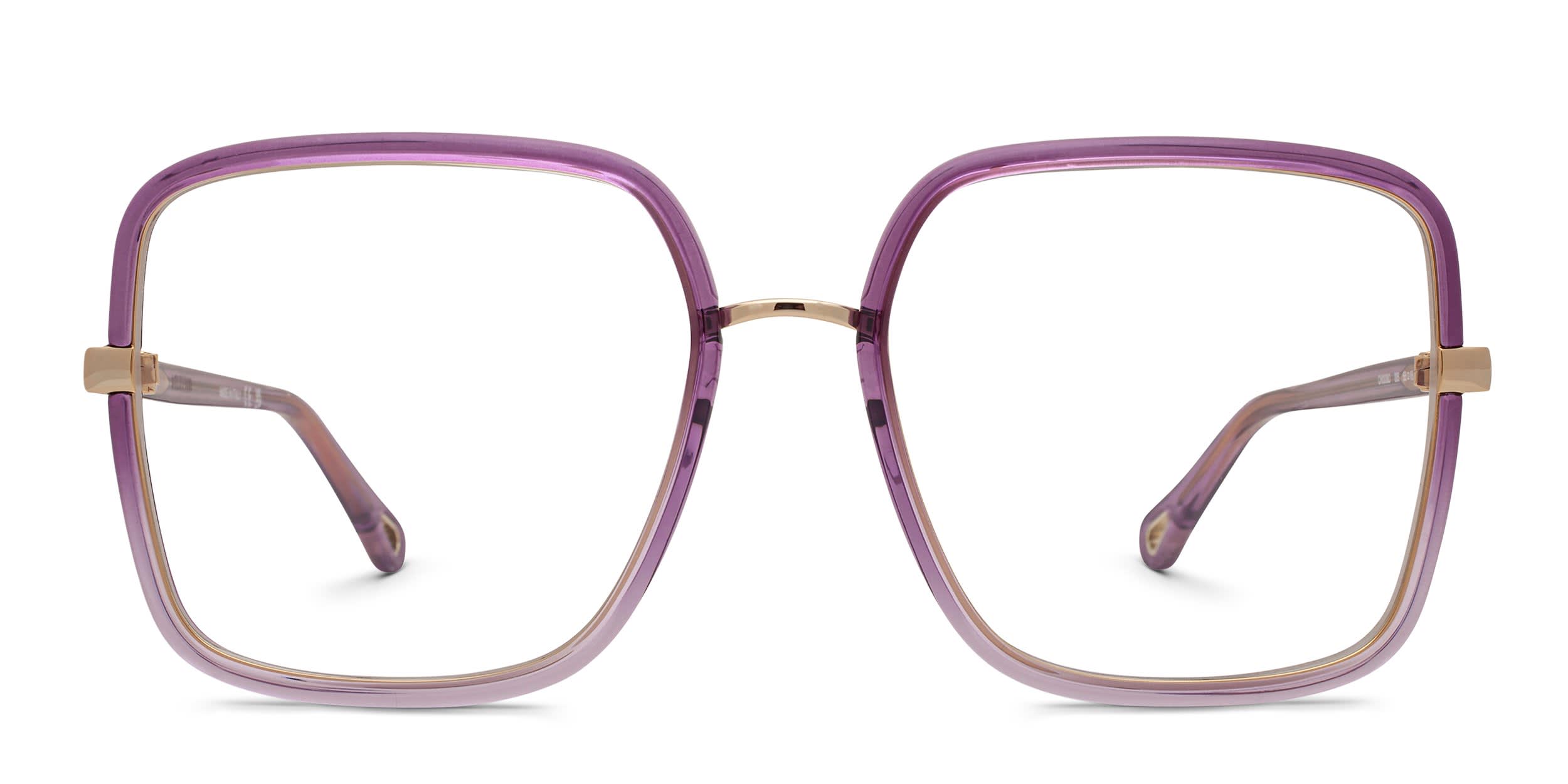 Chloe CH0338O Purple glasses - Purple / Gold - Frontal View