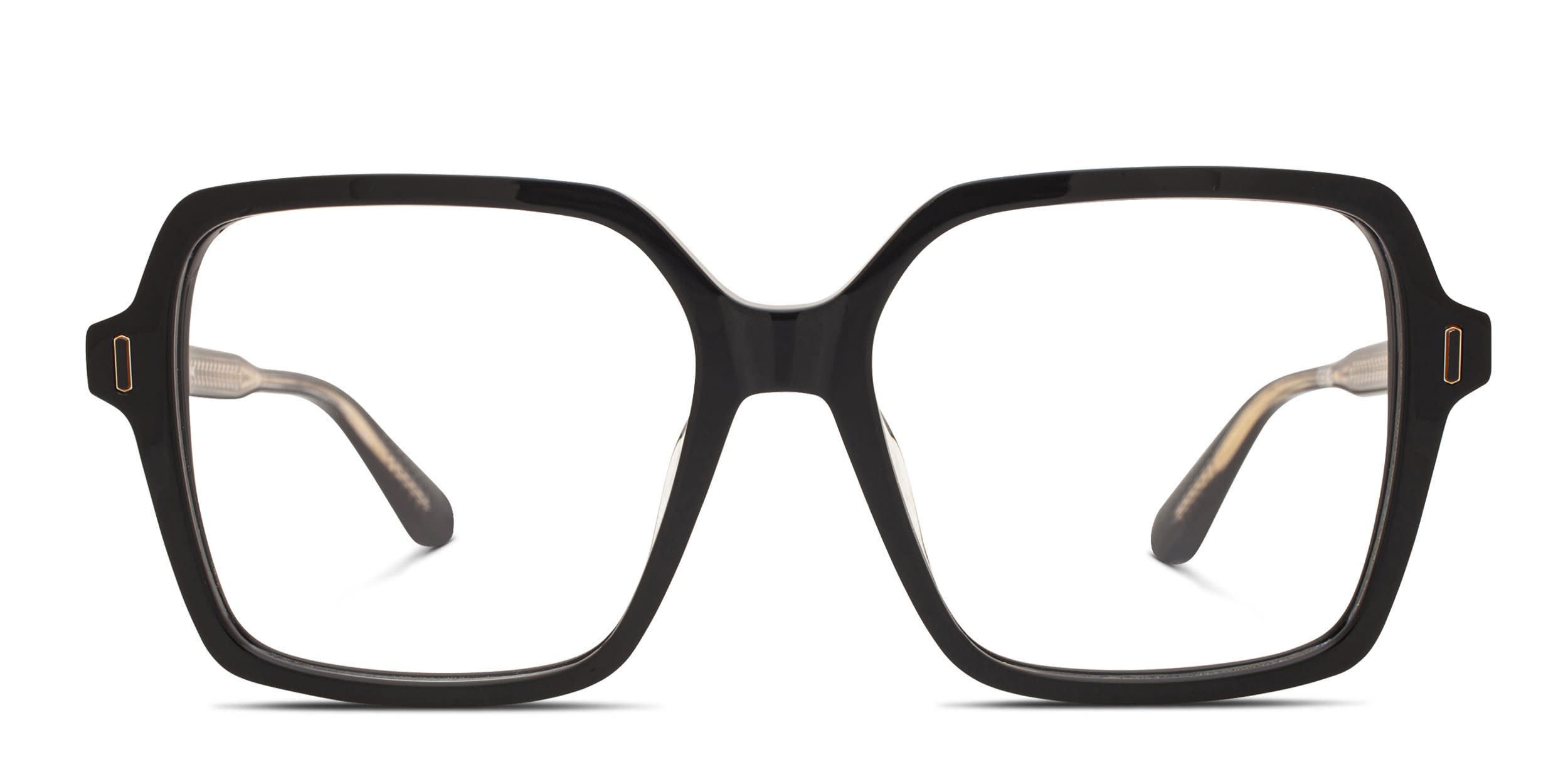 Quay Boss Mode Shiny Black glasses - Shiny Black - Frontal View