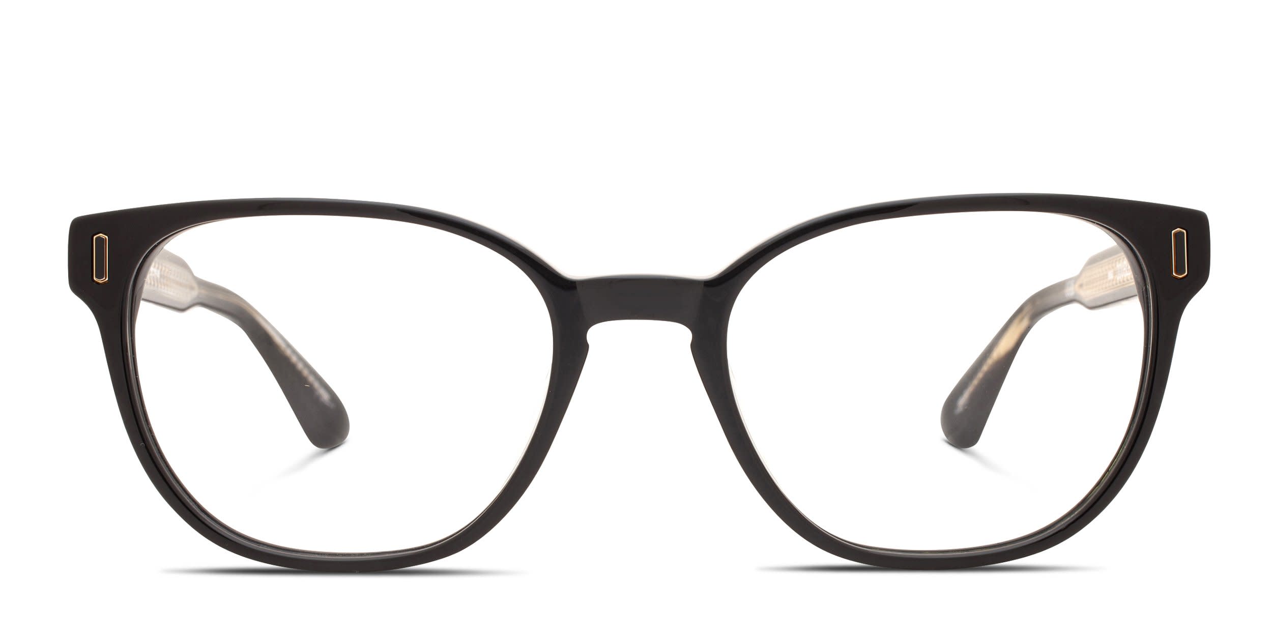 Quay Double Click Shiny Black glasses - Shiny Black - Frontal View