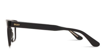 Quay Offline Shiny Black glasses - Shiny Black - Side View