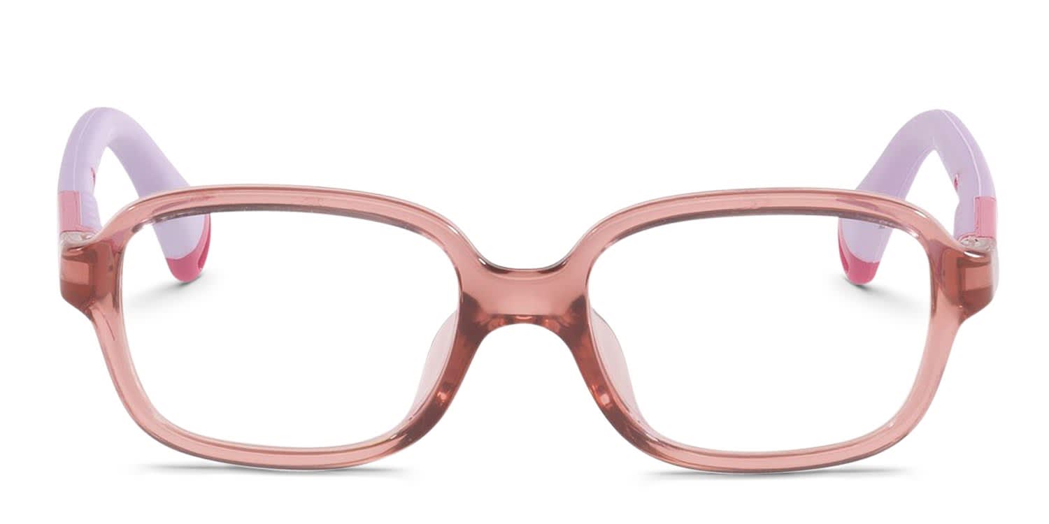 Miraflex MF4041 Kids Pink, Clear glasses - Pink / Clear - Frontal View