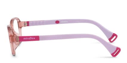 Miraflex MF4041 Kids Pink, Clear glasses - Pink / Clear - Side View