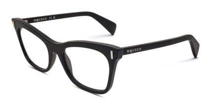 Alexander McQueen AM0552O Black glasses - Black - Angle View