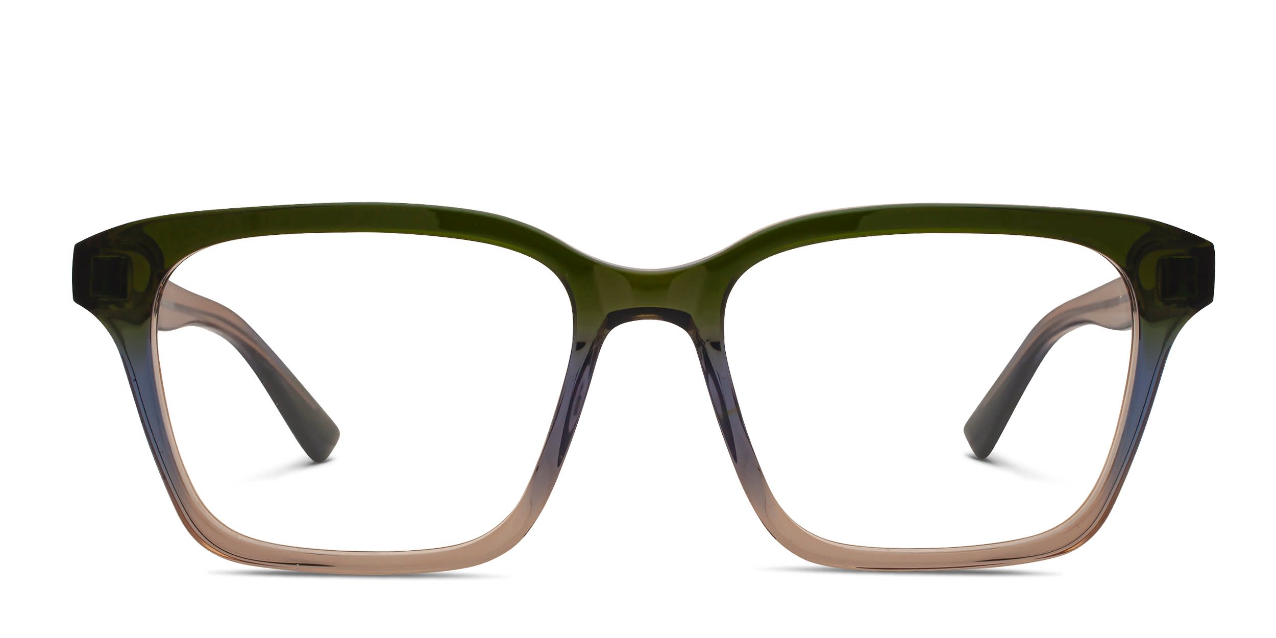 Alexander McQueen AM0566O Green, Blue, Brown glasses - Green / Blue / Brown - Frontal View