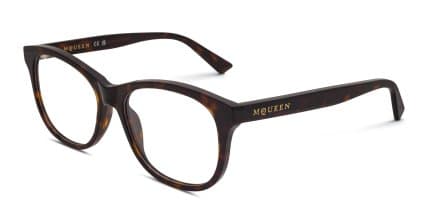 Alexander McQueen AM0568O Tortoise glasses - Brown / Tortoise - Angle View
