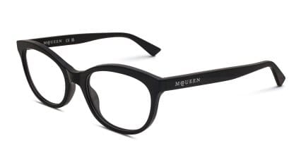 Alexander McQueen AM0569O Black glasses - Black - Angle View