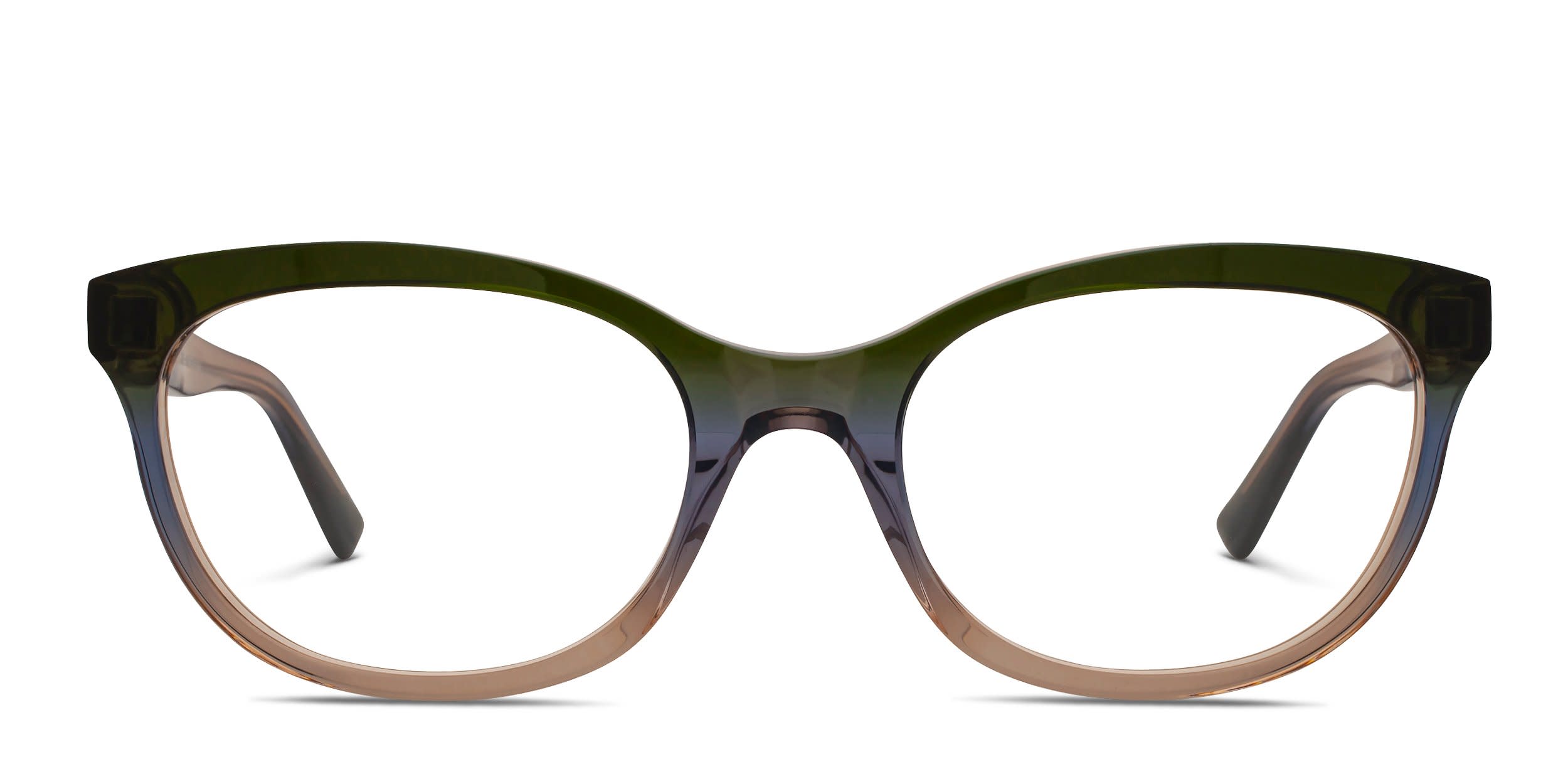 Alexander McQueen AM0569O Green, Brown glasses - Green / Brown - Frontal View