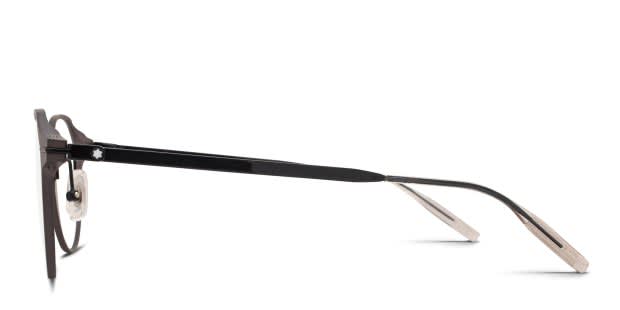 The Montblanc MB0469OL is a rounded frame crafted from aluminum