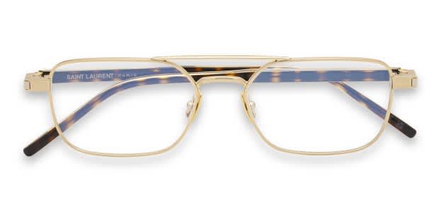 The Saint Laurent SL 780 is a masculine rectangular optical frame