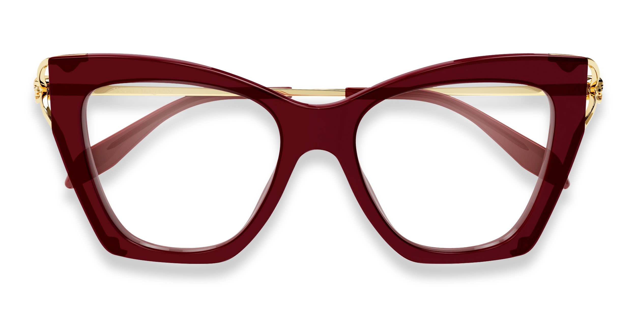 Alexander McQueen AM0376O Red glasses - Red - Frontal View