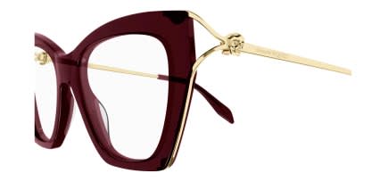 Alexander McQueen AM0376O Red glasses - Red - Side View