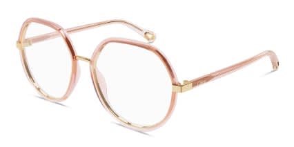 Chloe CH0131O Pink, Gold glasses - Pink / Gold - Angle View