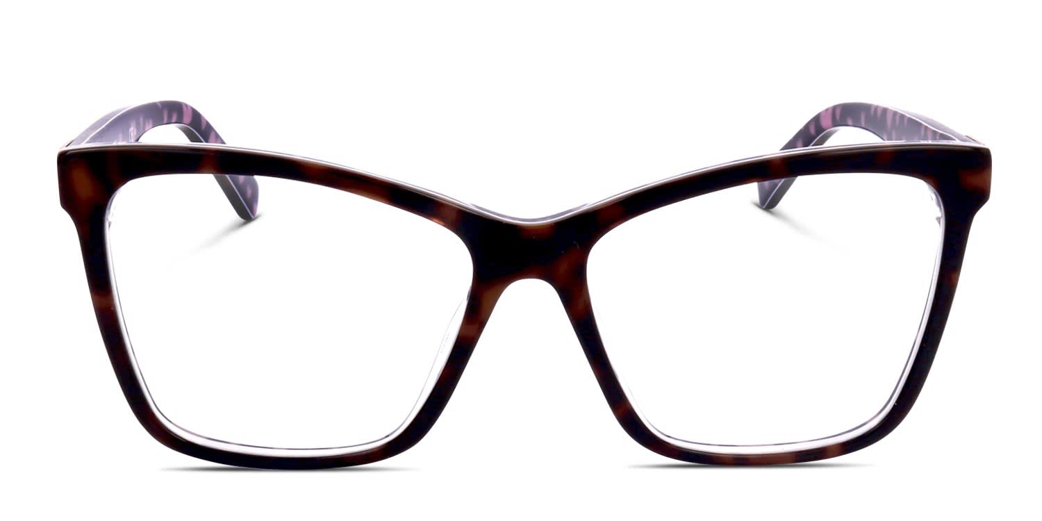 The Moschino MOL586 in tortoise is a stylish frame with a modern