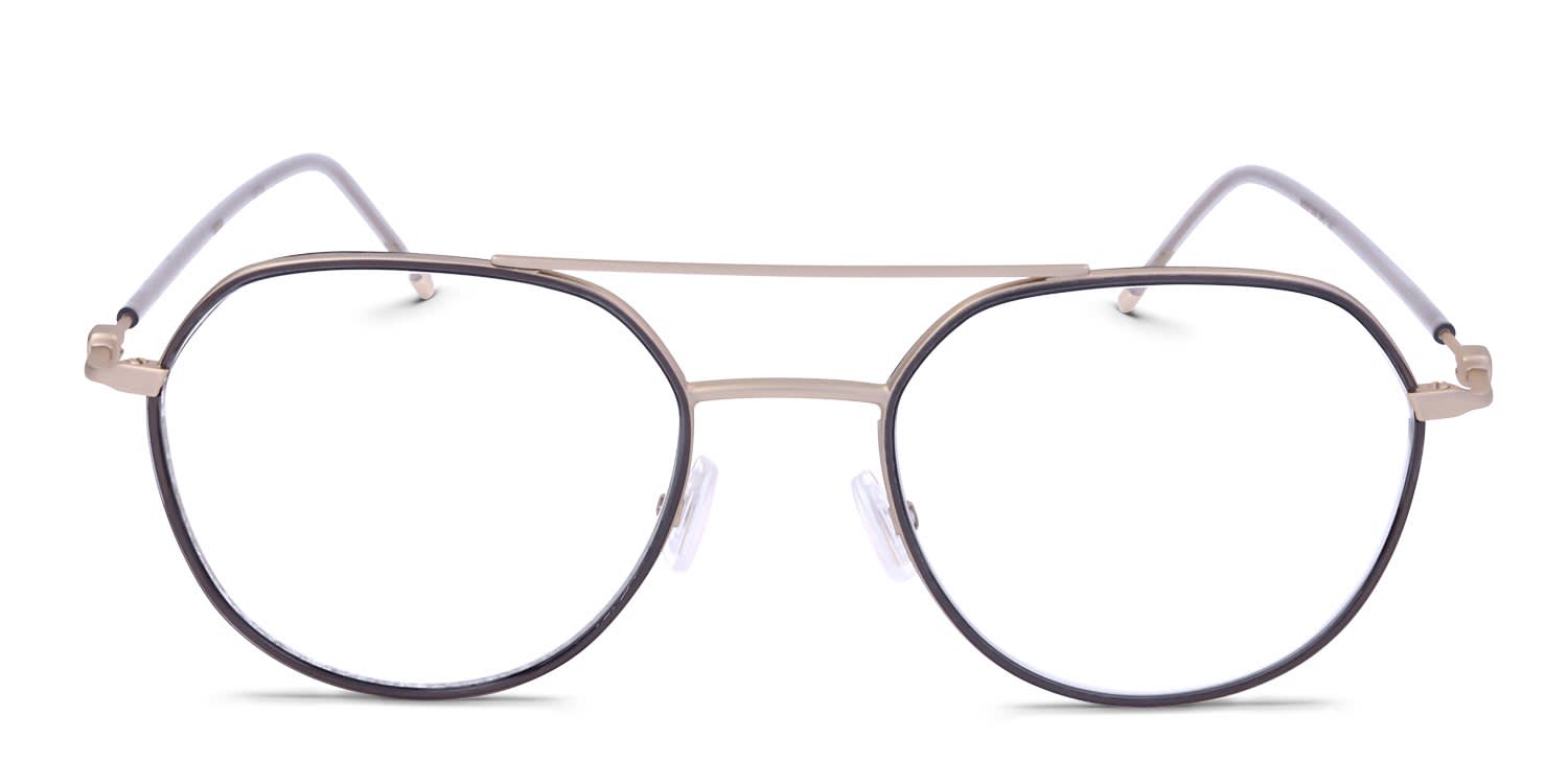 Hugo Boss BOSS1429 Gold, Gray glasses - Gold / Gray - Frontal View