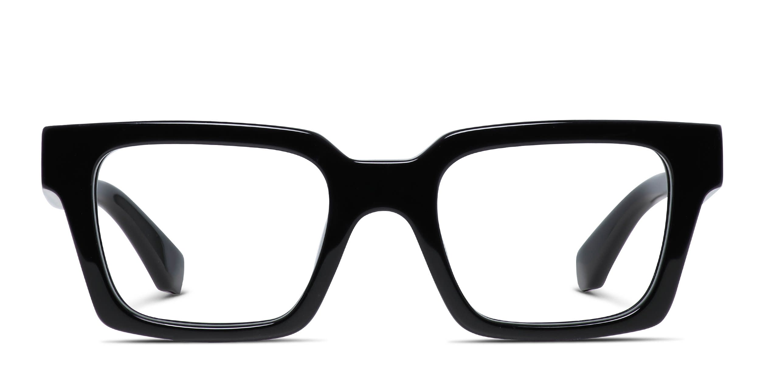 Off-White OW9000 Shiny Black w/Clip-On glasses - Shiny Black - Frontal View