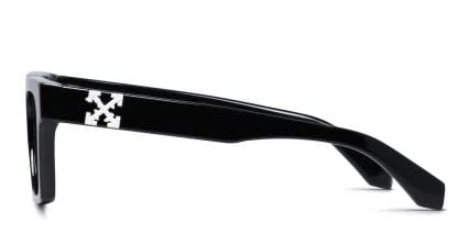 Off-White OW9000 Shiny Black w/Clip-On glasses - Shiny Black - Side View