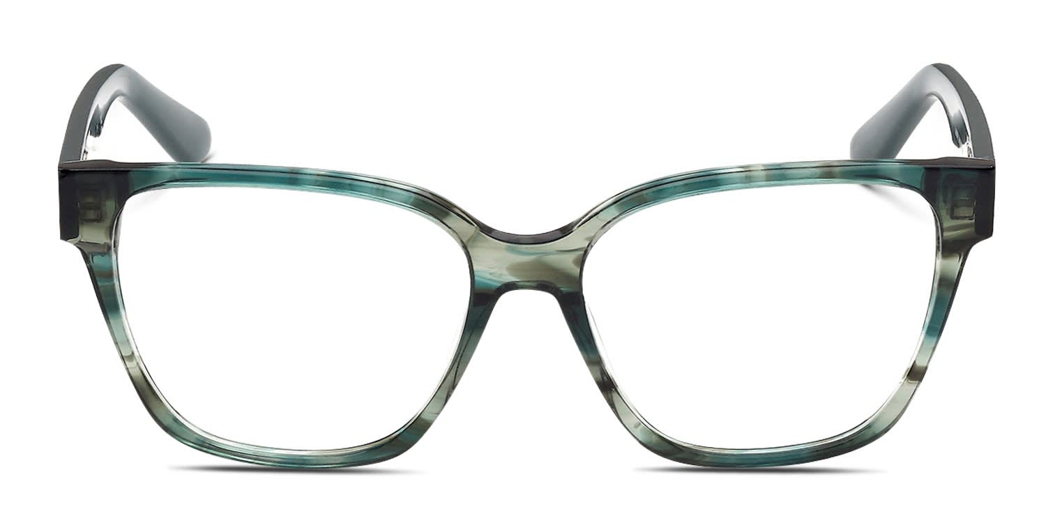 Guess GU50381 Green, Brown glasses - Green / Brown - Frontal View