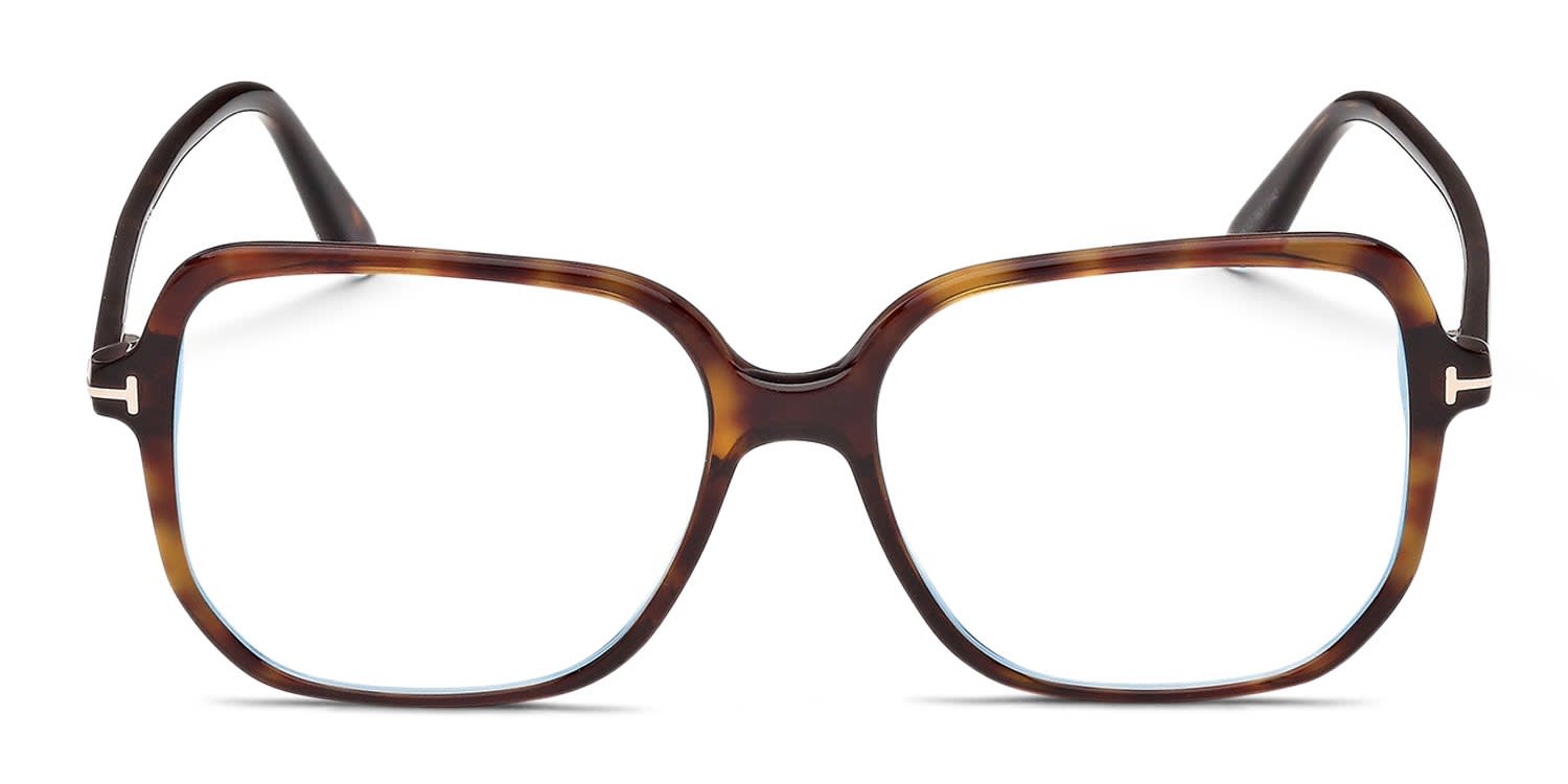Tom Ford FT5578-B Tortoise glasses - Tortoise - Frontal View