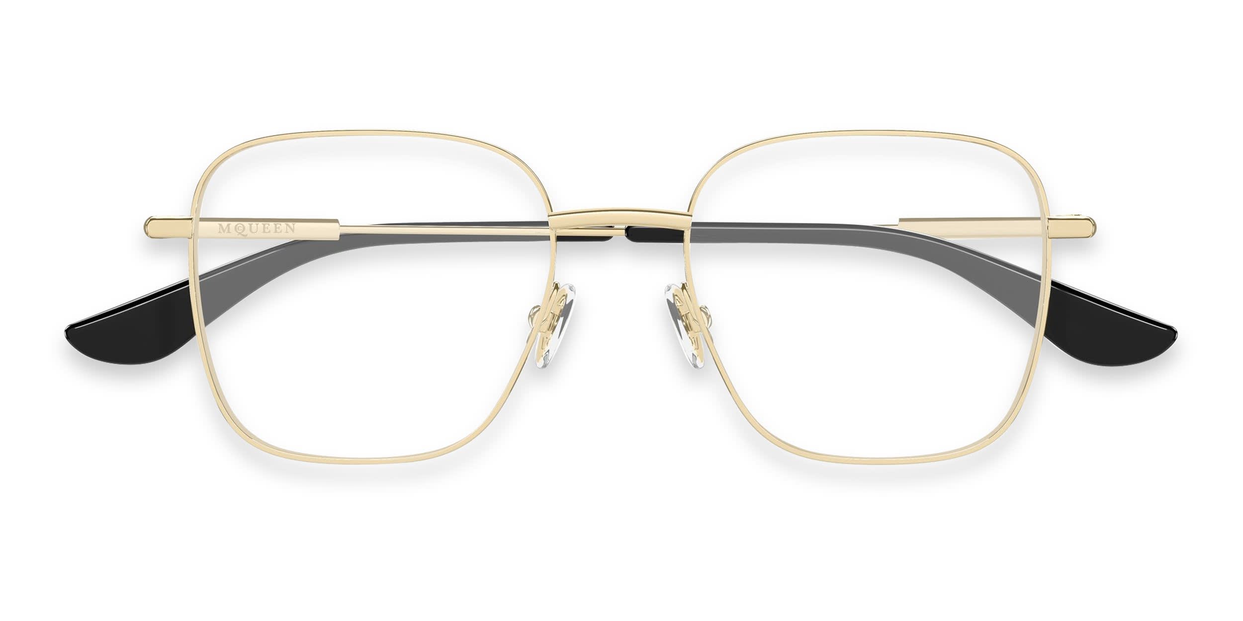 Alexander McQueen AM0565O Gold glasses - Gold - Frontal View