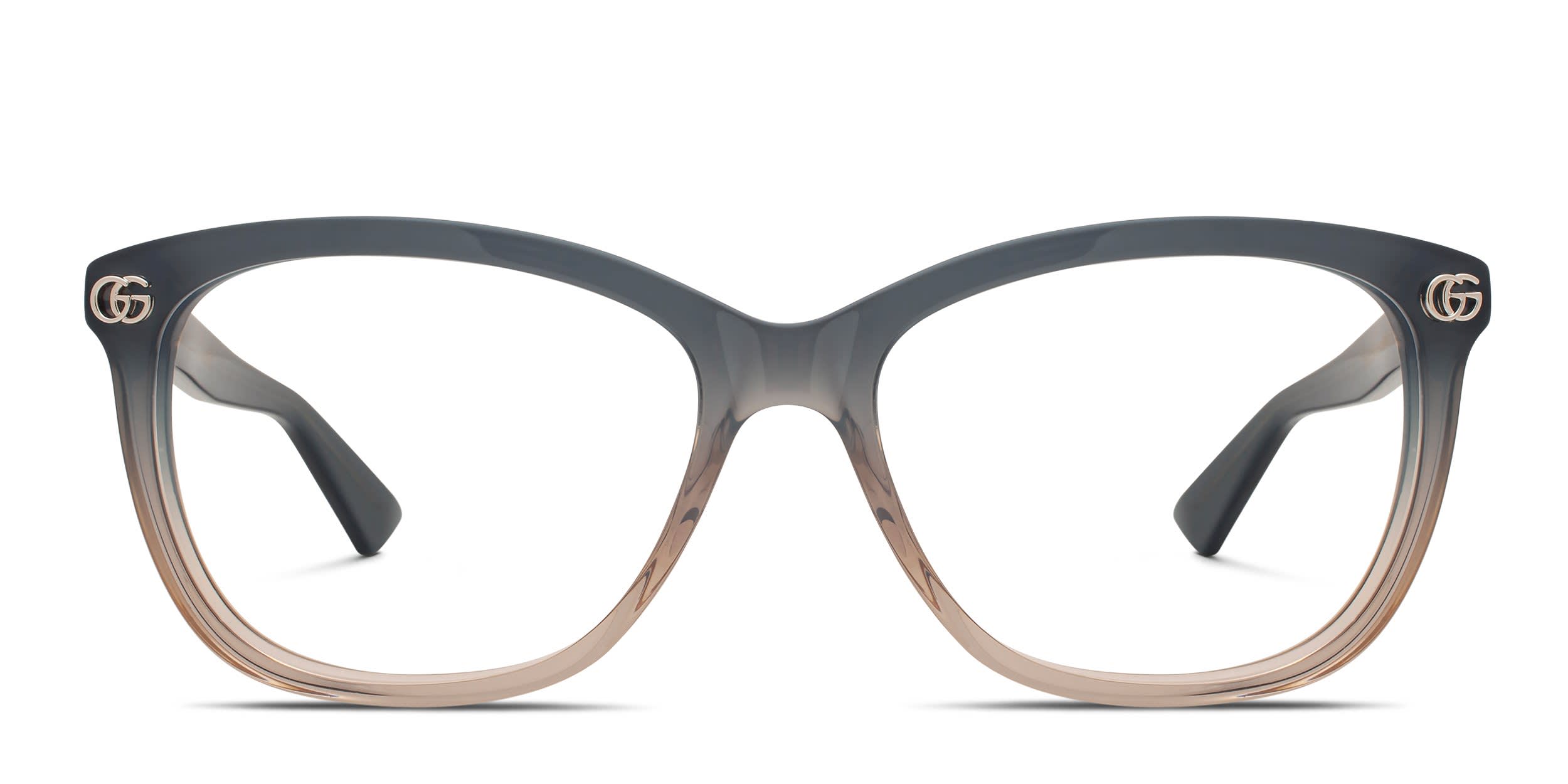 Gucci GG2113O Gray, Brown glasses - Gray / Brown - Frontal View