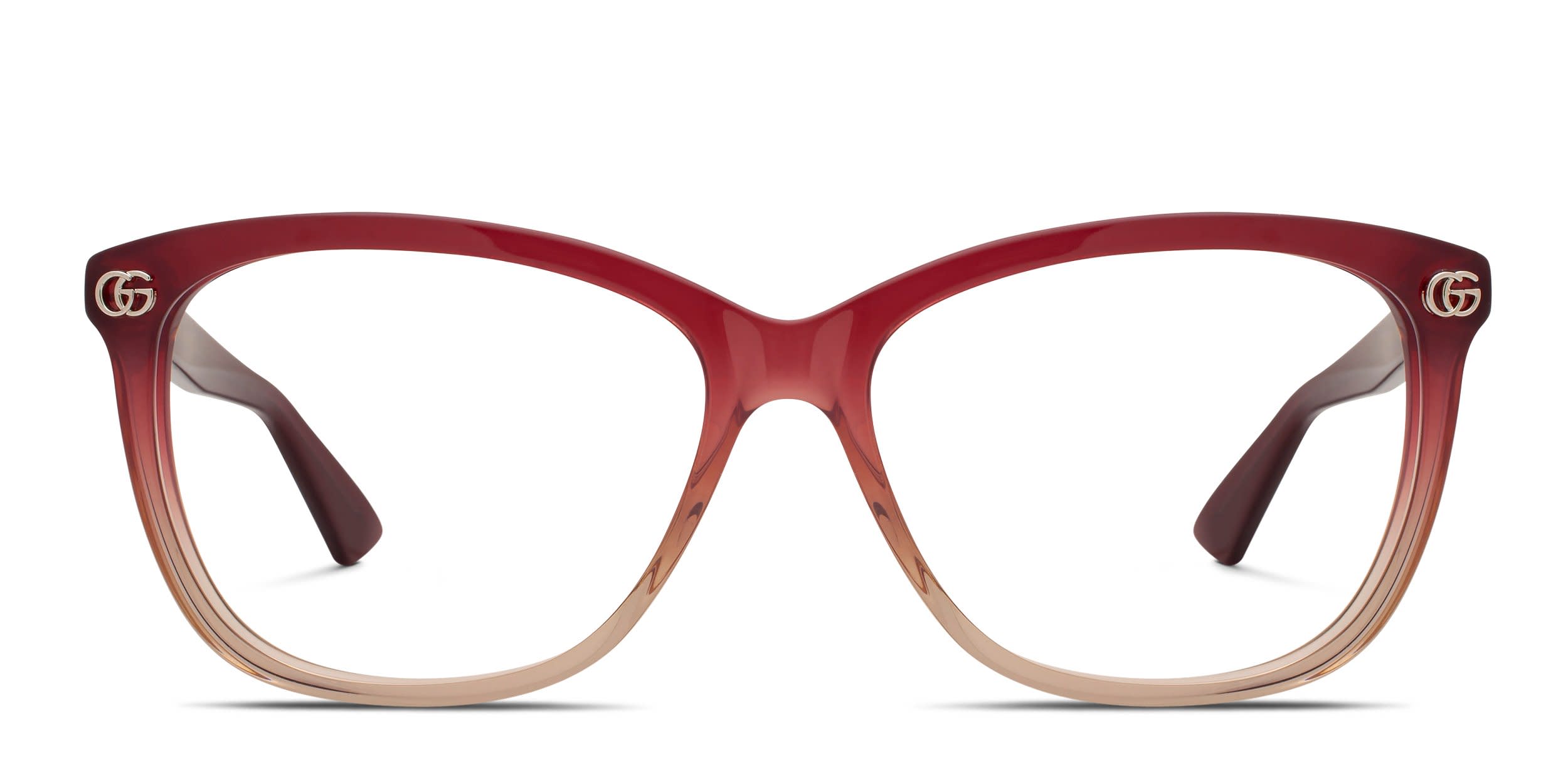 Gucci GG2113O Red, Brown glasses - Red / Brown - Frontal View